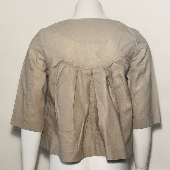 Cropped 3/4 length sleeve Button Down Bolero - Picture 5 of 6